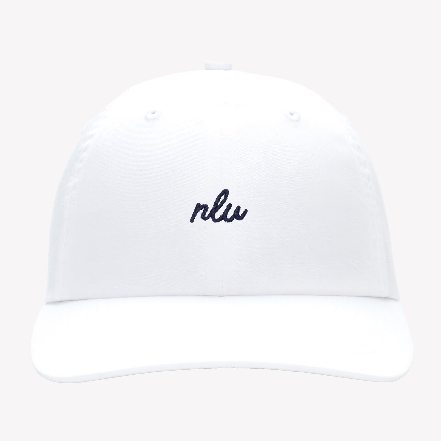 NLU x H&B Lightweight Cotton Hat | White w/ Small NLU Script Initials
