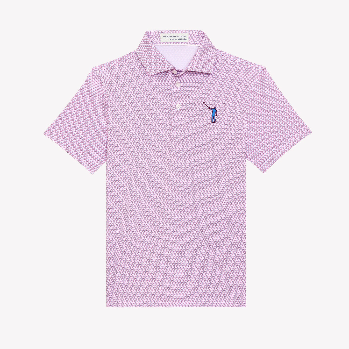 NLU x H&B Justice Printed Polo - Boy's | Horizon Blue & Cabernet