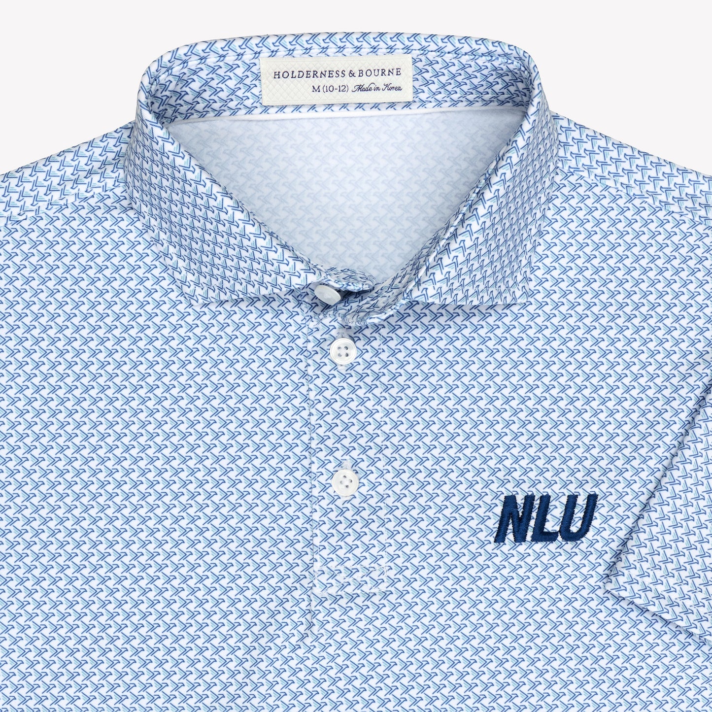 NLU x H&B Justice Printed Polo - Boy's | Harbor & Maidstone Blue