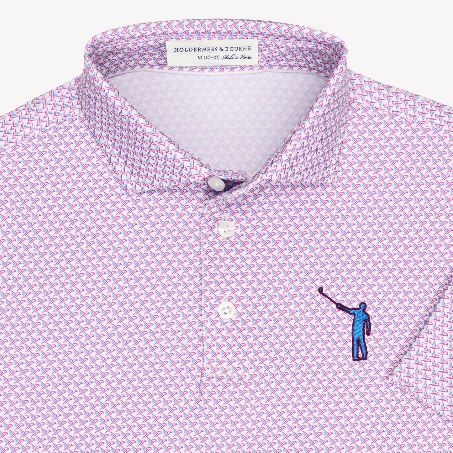 NLU x H&B Justice Printed Polo - Boy's | Horizon Blue & Cabernet