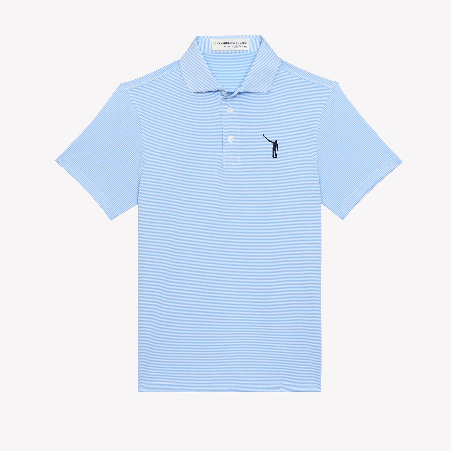 NLU x H&B Perkins Polo - Boy's | Vista Blue & White