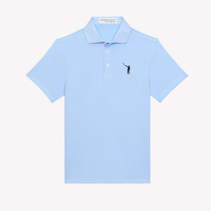 NLU x H&B Perkins Polo - Boy's | Vista Blue & White