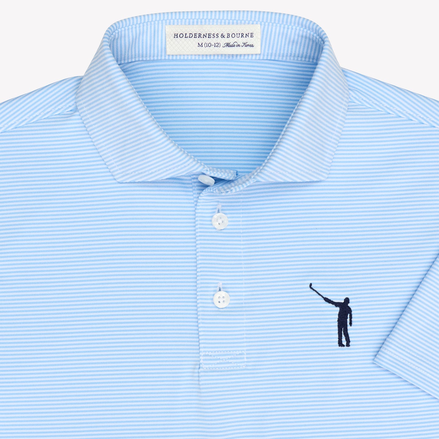 NLU x H&B Perkins Polo - Boy's | Vista Blue & White
