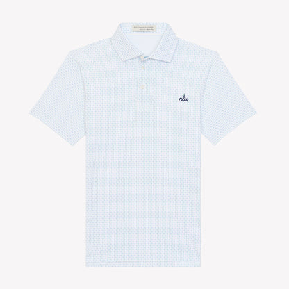 NLU x H&B Sprague Printed Polo - Boy's | Cascade Green & Pacific Blue