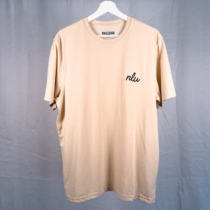 NLU x Levelwear Script Initial Richmond T-shirt | Sand w/ Green