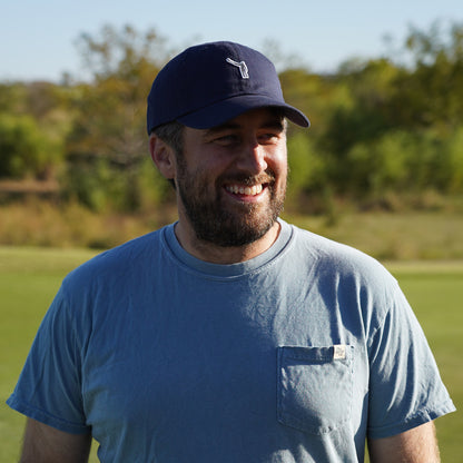 No Laying Up Cotton Dad Hat | Navy w/ Wayward Drive Micropatch