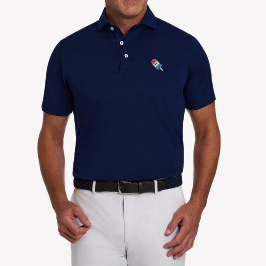 NLU x H&B Macdonald Polo | Navy w/ Popsicle