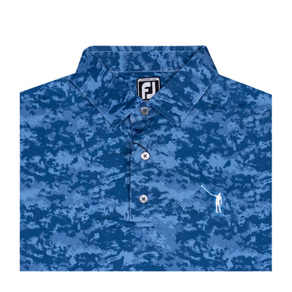 NLU x FJ Camo Print Polo | Twilight Blue (Athletic Fit)