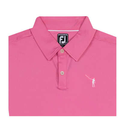 NLU x FJ Solid Lisle Polo | Flamingo (Athletic Fit)