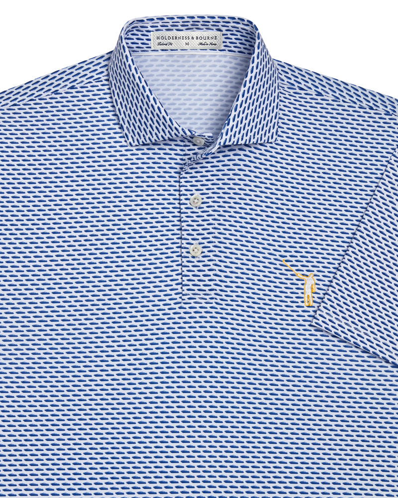 NLU x H&B Jenkins Printed Polo | White & Oxford