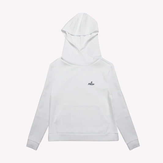 NLU x FJ Women's Cowl Hoodie | White