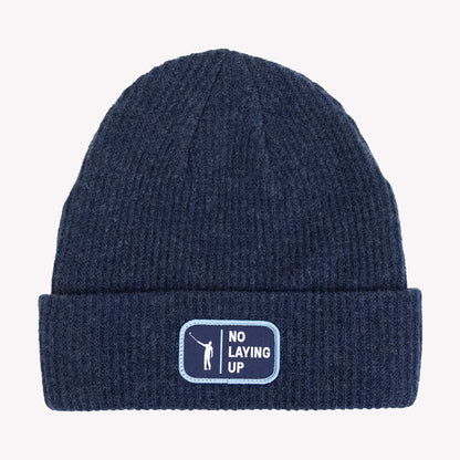 No Laying Up Merino Wool Beanie | Navy