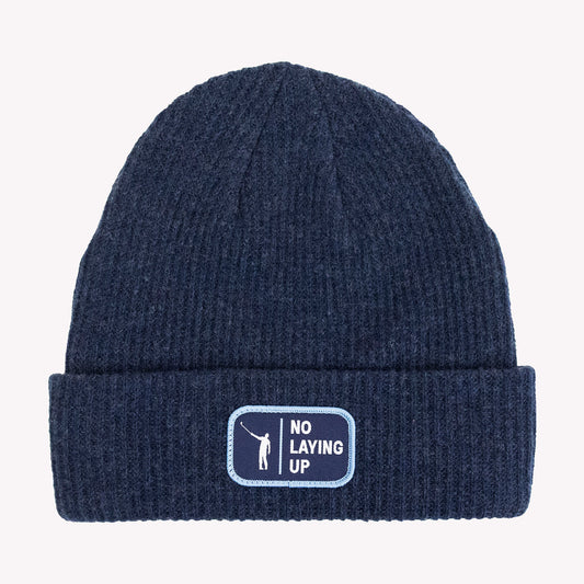 No Laying Up Merino Wool Beanie | Navy
