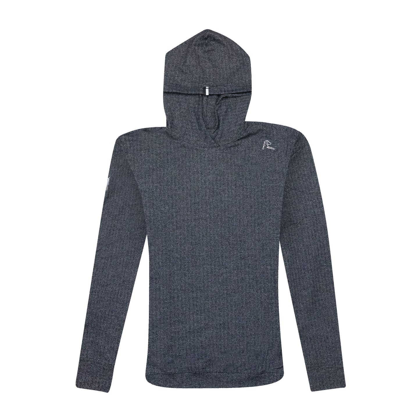 NLU x Rhoback Herringbone Hoodie | Black/White