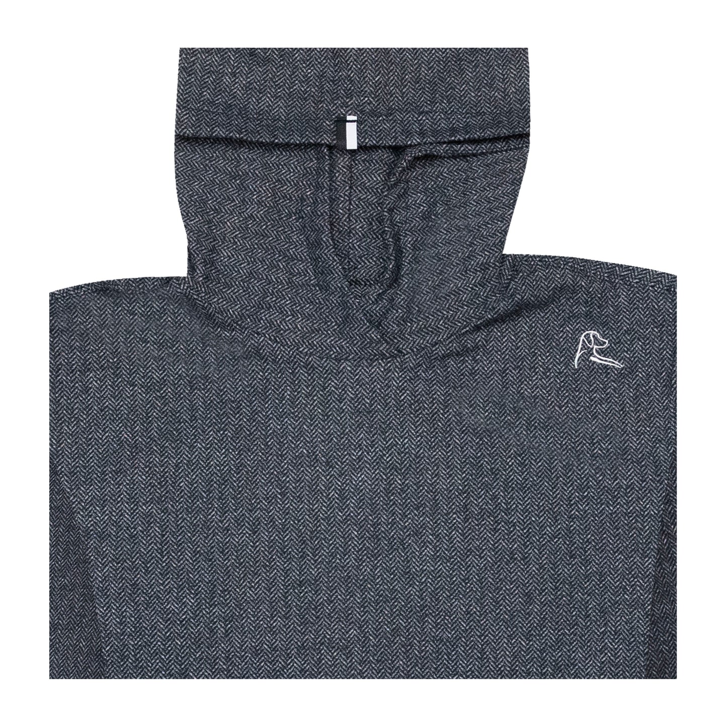 NLU x Rhoback Herringbone Hoodie | Black/White
