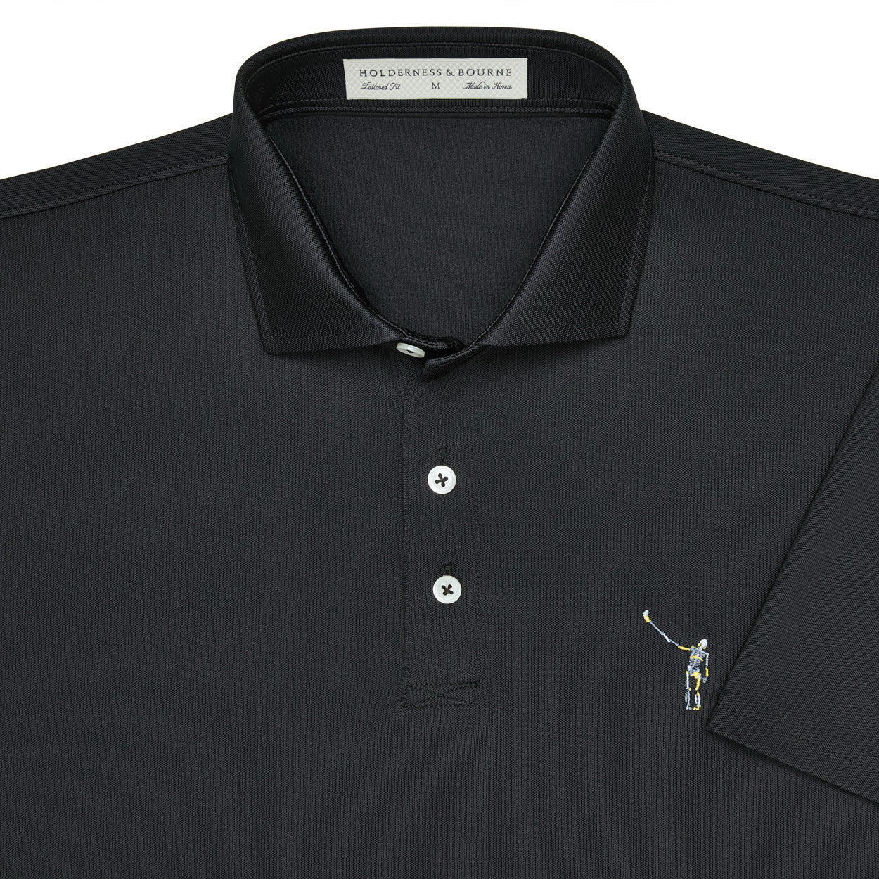 NLU x H&B Macdonald Polo | Black w/ Wayward Skeleton