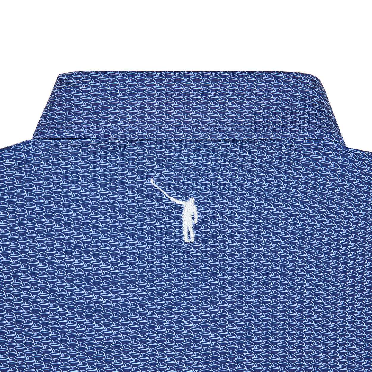 NLU x H&B Frame Printed Polo | Navy & White