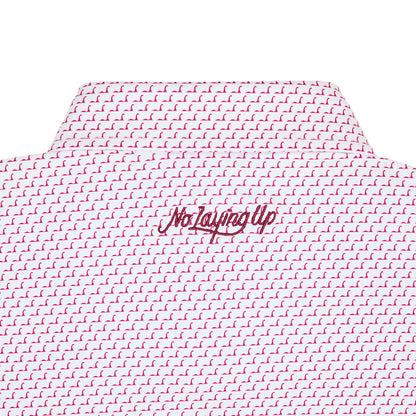 NLU x H&B Nessie Printed Polo | White & Vintage Claret