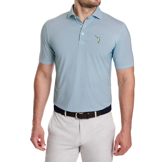 NLU x H&B Armfield Printed Polo | Deep Teal