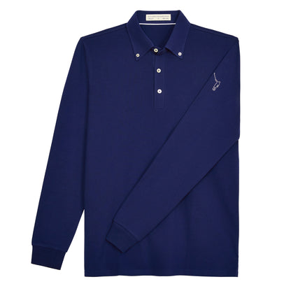 NLU + H&B Burton Long Sleeve Polo | Navy