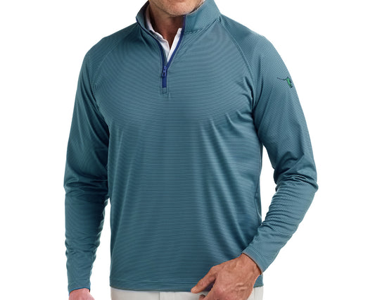 NLU + H&B Reid Quarter Zip | Navy & Sage