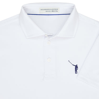 NLU x H&B Anderson Boys Polo | White w/ Navy Wayward