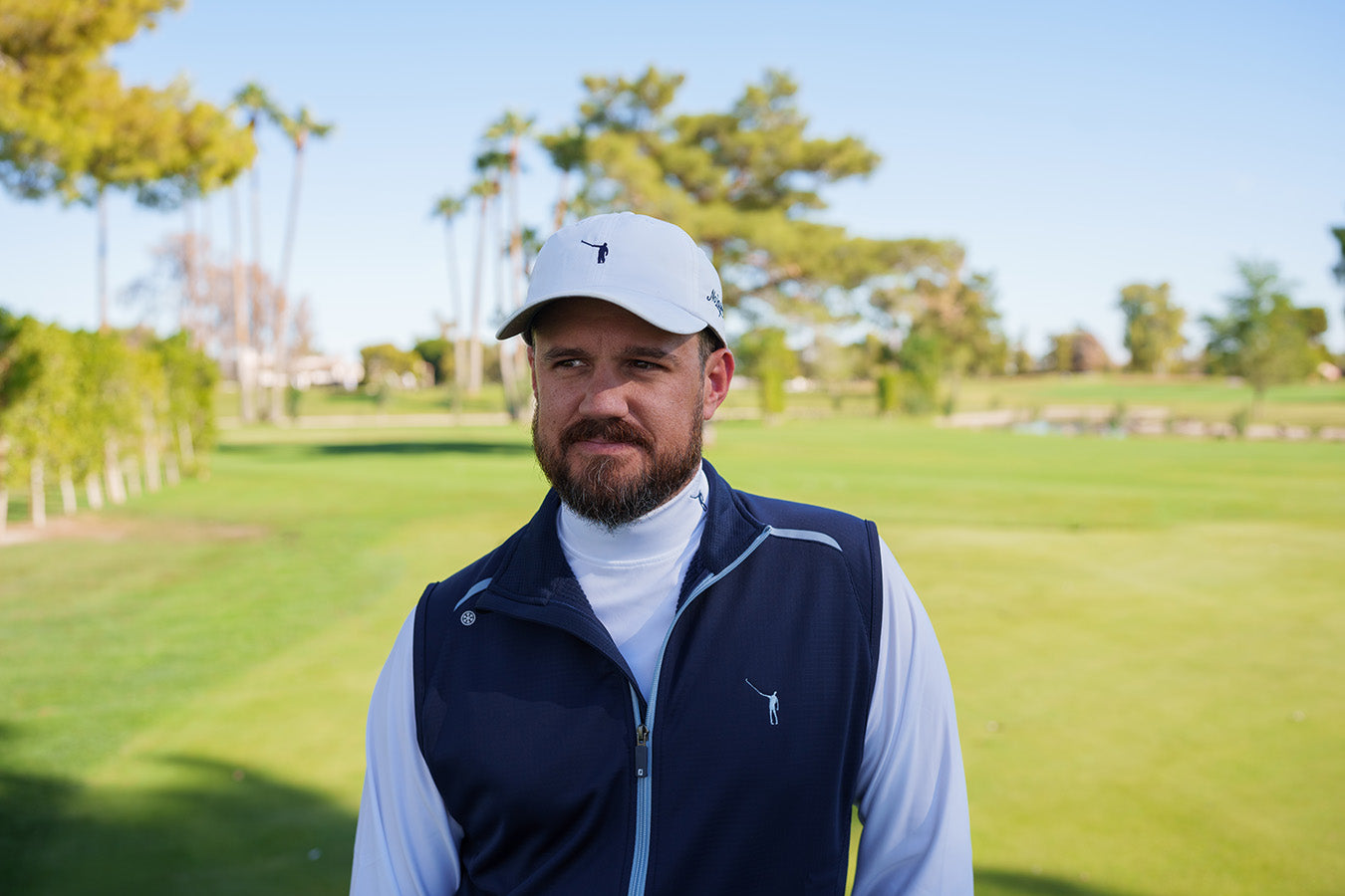 NLU x FJ Performance Golf Mock - Long Sleeve | White