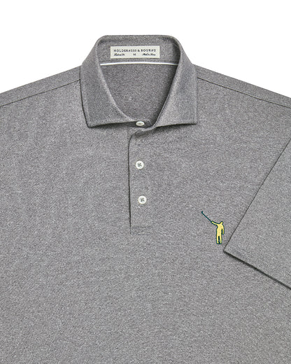 NLU x H&B Two Toned Wayward Polo | Heathered Grey w/ Pine & Gold