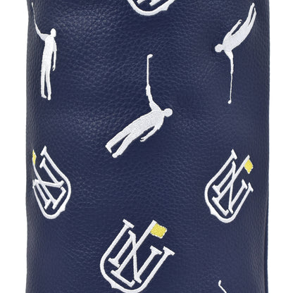 No Laying Up Barrel Driver Headcover | Navy w/ White and Yellow