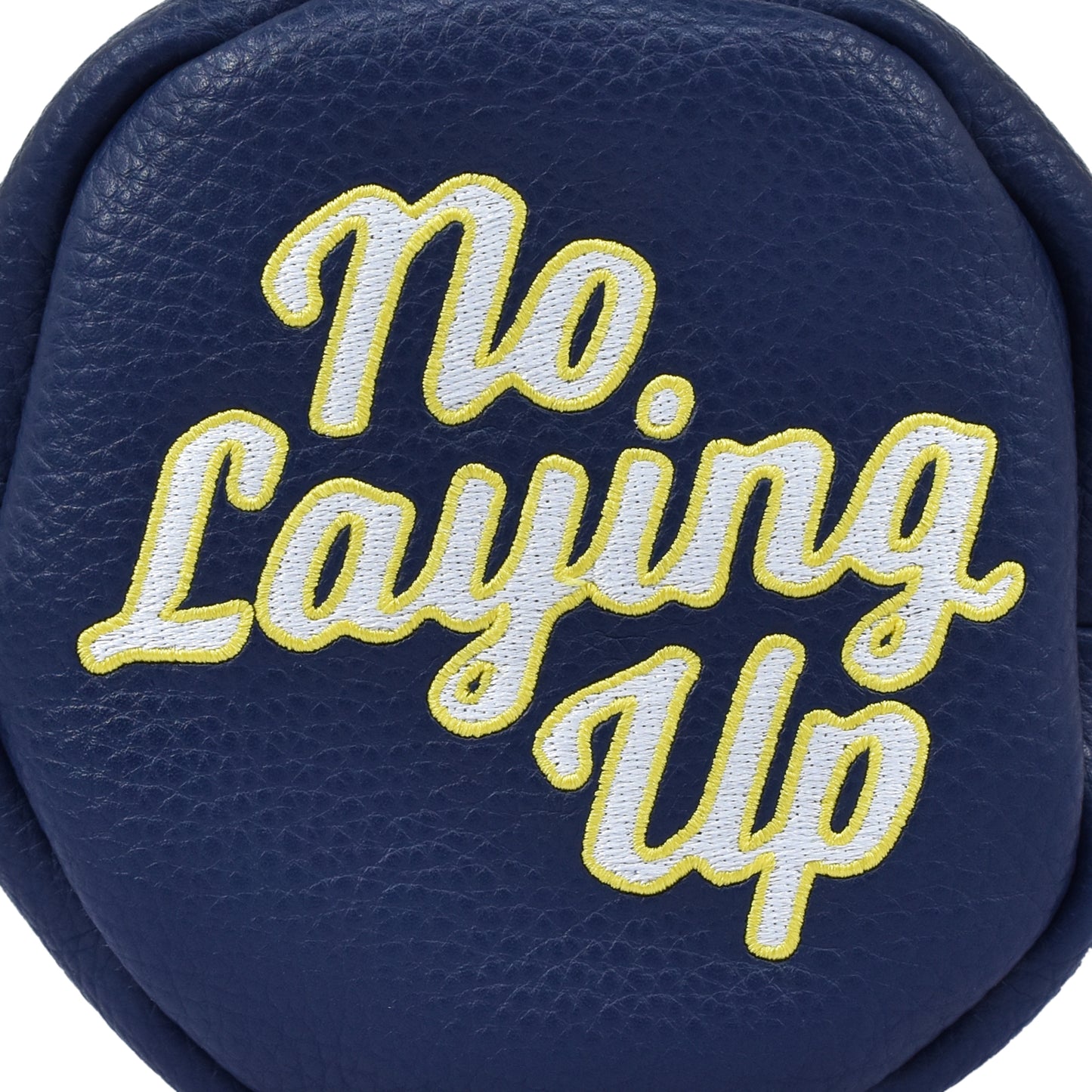No Laying Up Barrel Driver Headcover | Navy w/ White and Yellow