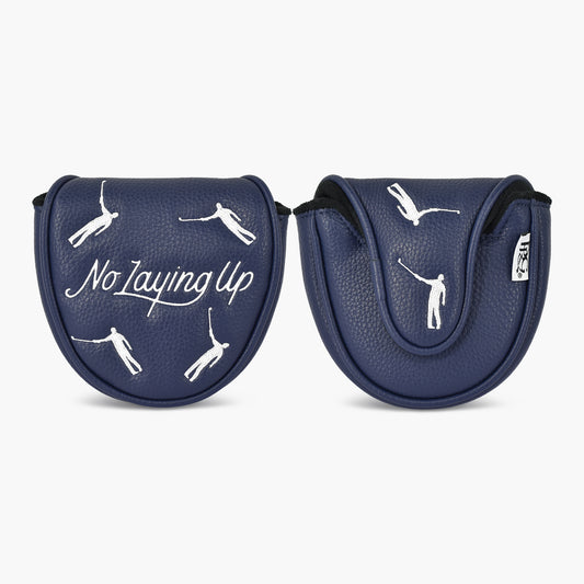 No Laying Up Mallet Putter Cover (round and square options) | Navy w/ White