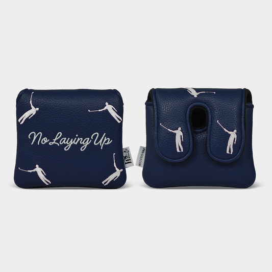No Laying Up Dancing Waywards Center Shafted Mallet Putter Cover | Navy & Grey