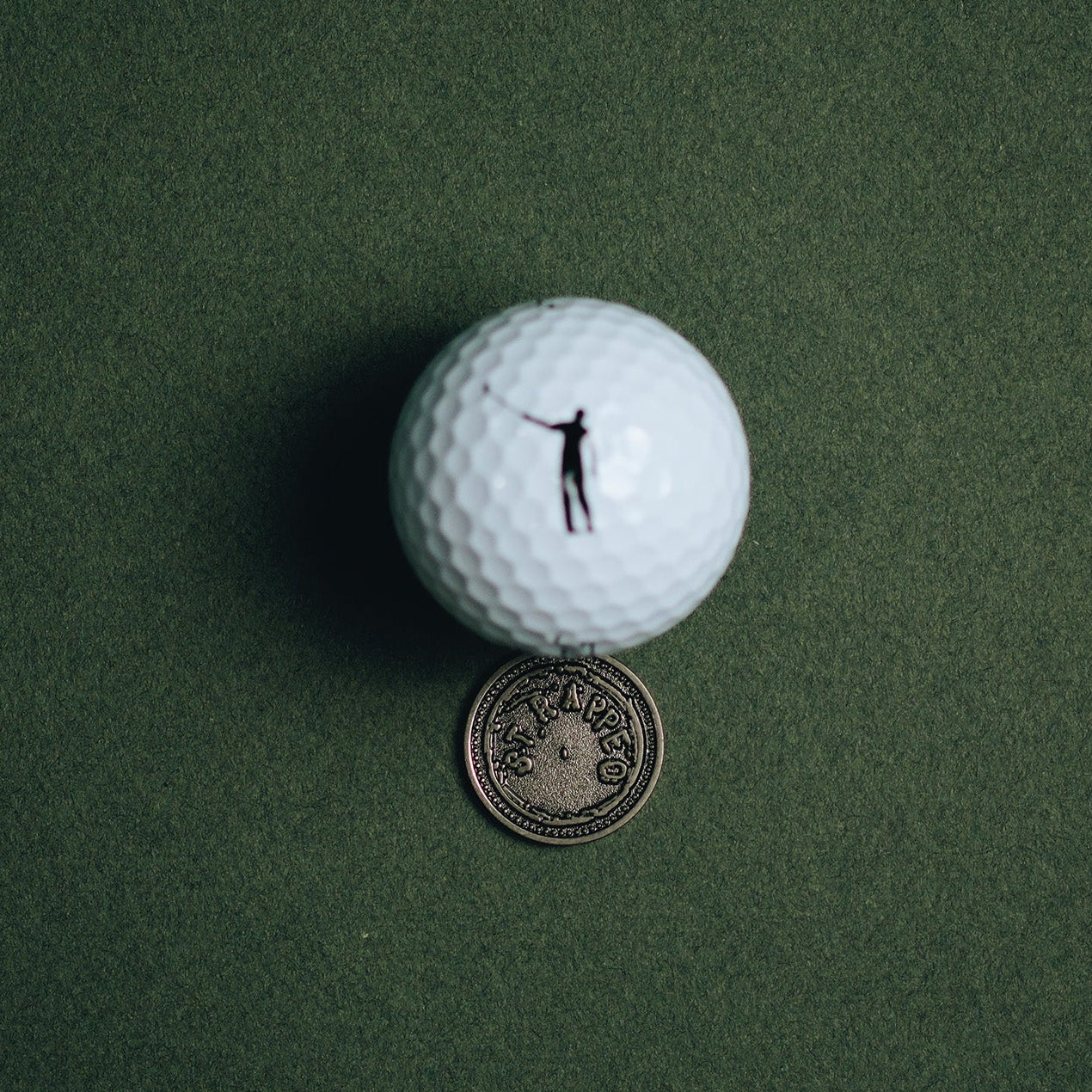 No Laying Up St. Rappeo Strapped Ball Marker