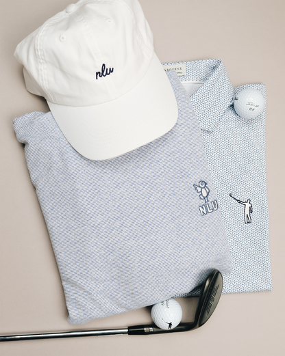 NLU x H&B Hamilton Hoodie | Heathered Pacific Blue
