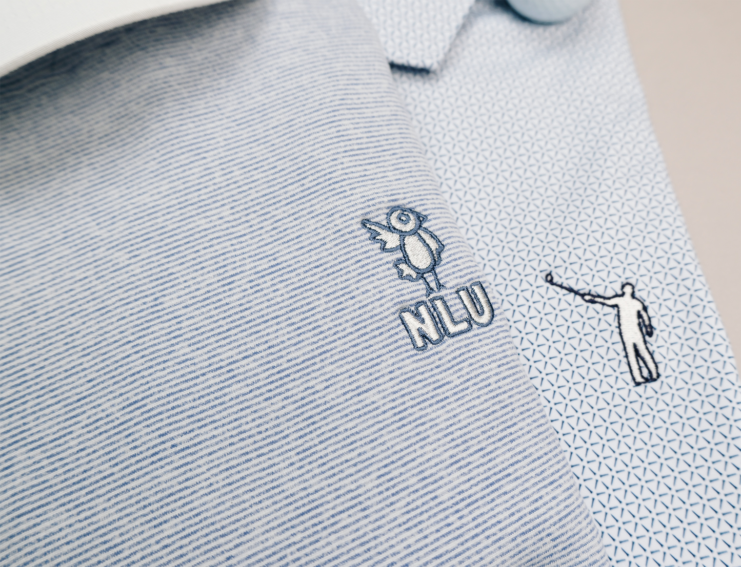 NLU x H&B Abbington Printed Polo | Navy