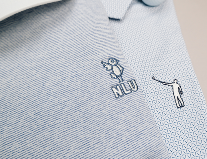 NLU x H&B Abbington Printed Polo | Navy