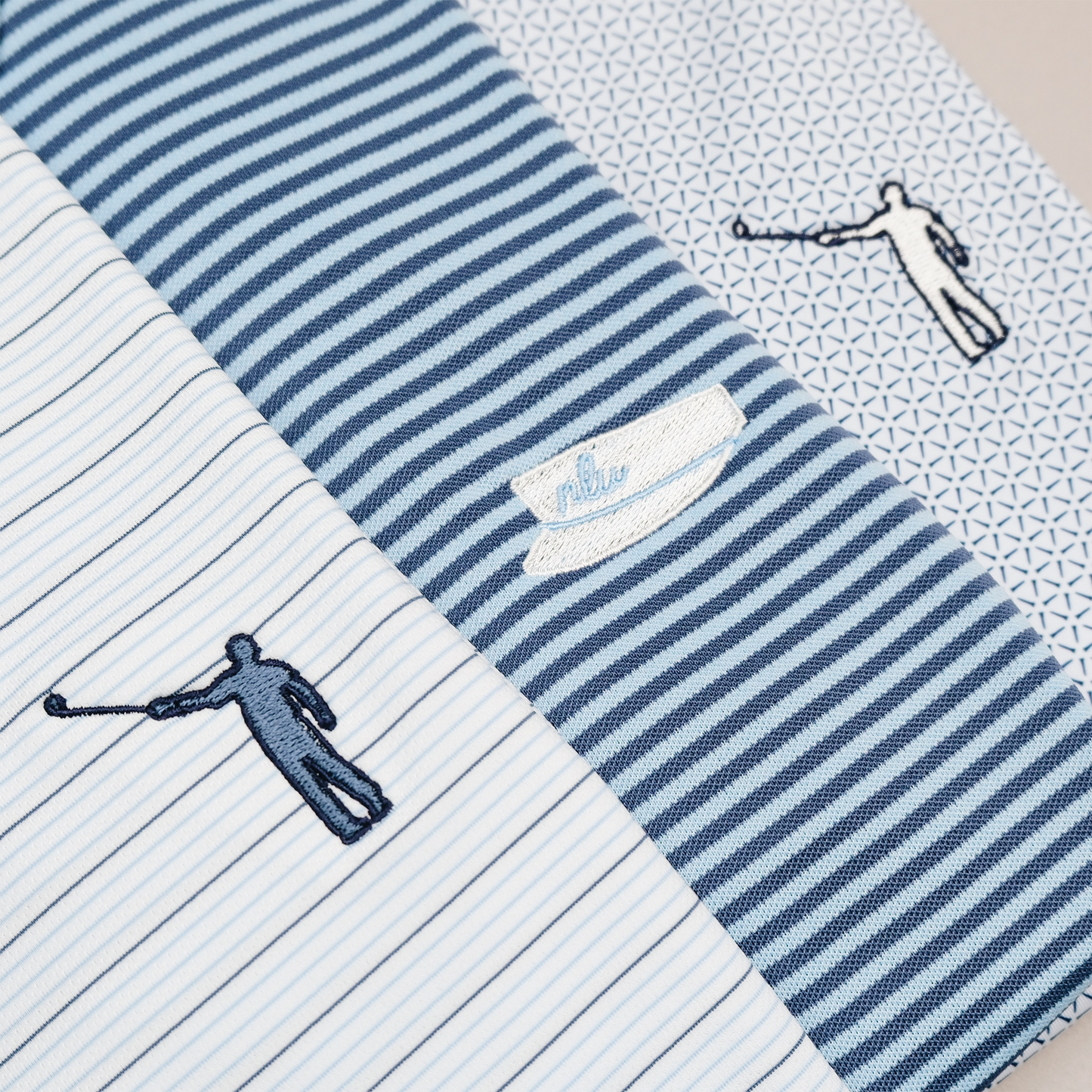 NLU x H&B Maxwell Polo | Pacific Blue & Heathered Vista Blue