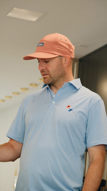 NLU x H&B Perkins Polo | Horizon Blue w/ Popsicle