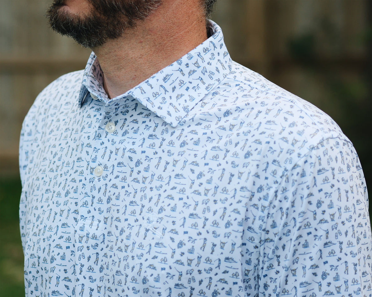 NLU x Rhoback Performance Polo | Tourist Sauce Season 10 Scotland: Islands & Highlands