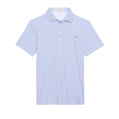 NLU x H&B Angler Printed Boys Polo | Andover Blue