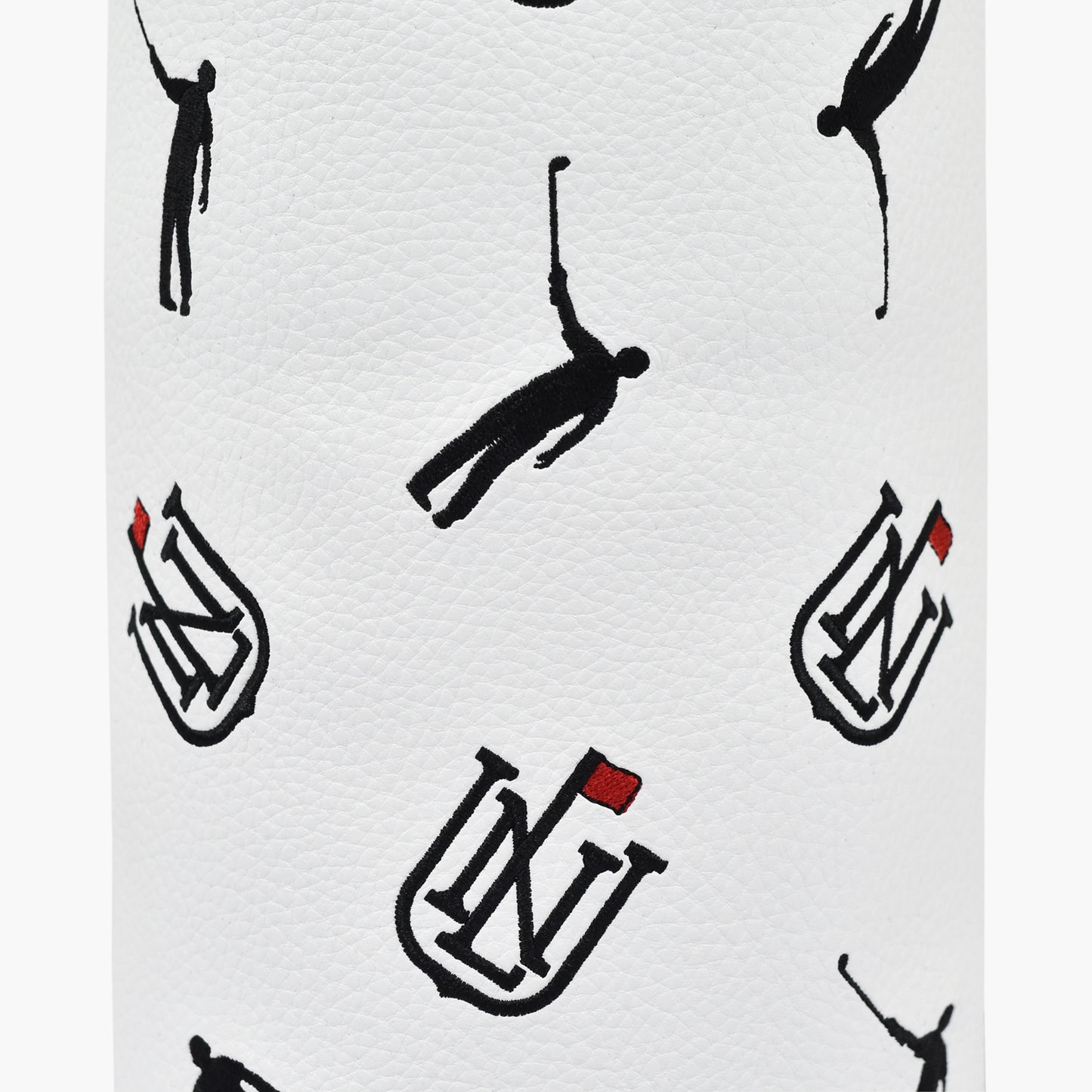 No Laying Up Barrel Driver Headcover | White w/ Black and Red