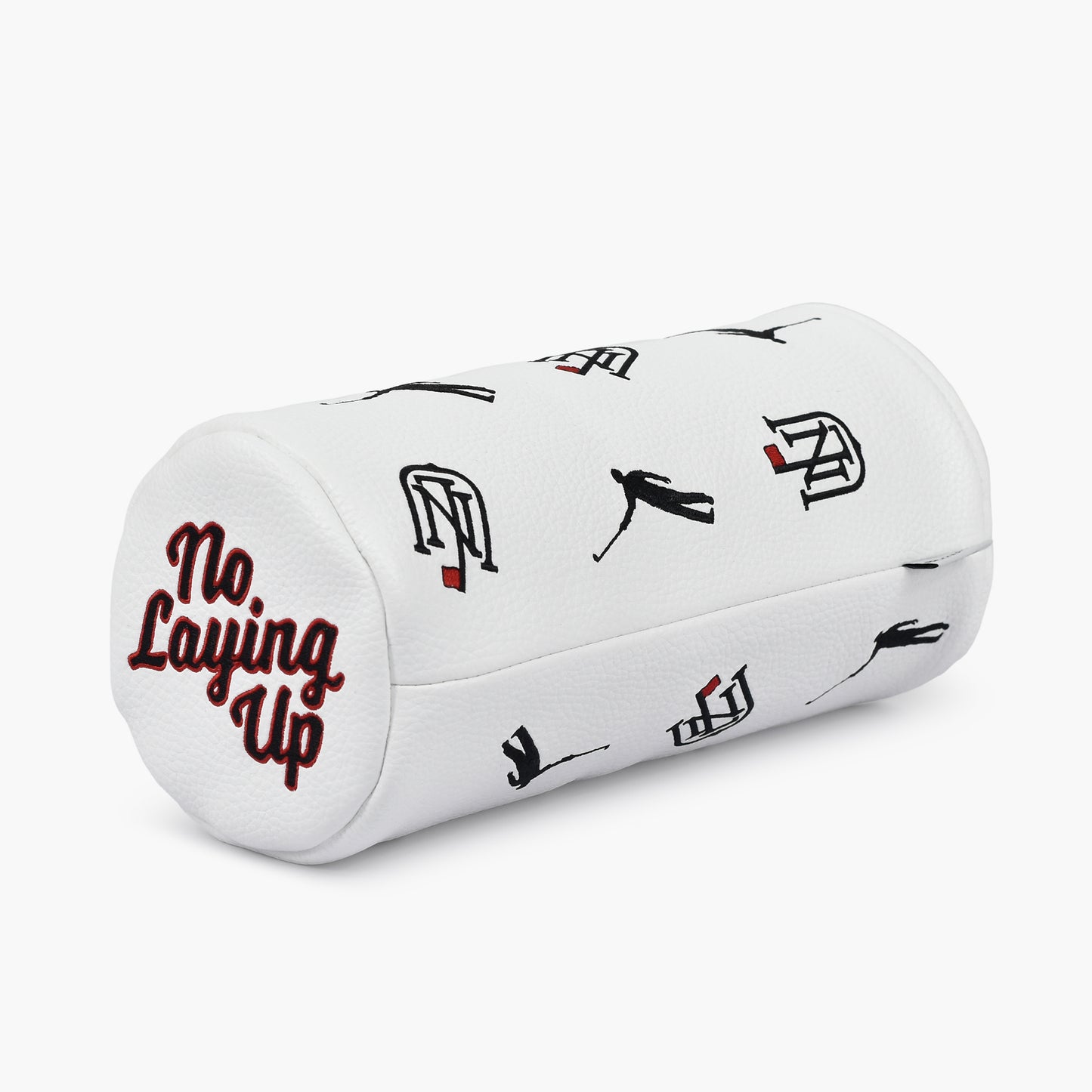 No Laying Up Barrel Driver Headcover | White w/ Black and Red