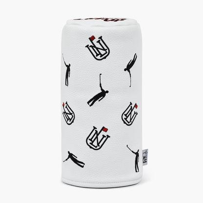 No Laying Up Barrel Fairway Wood Headcover | White w/ Black and Red