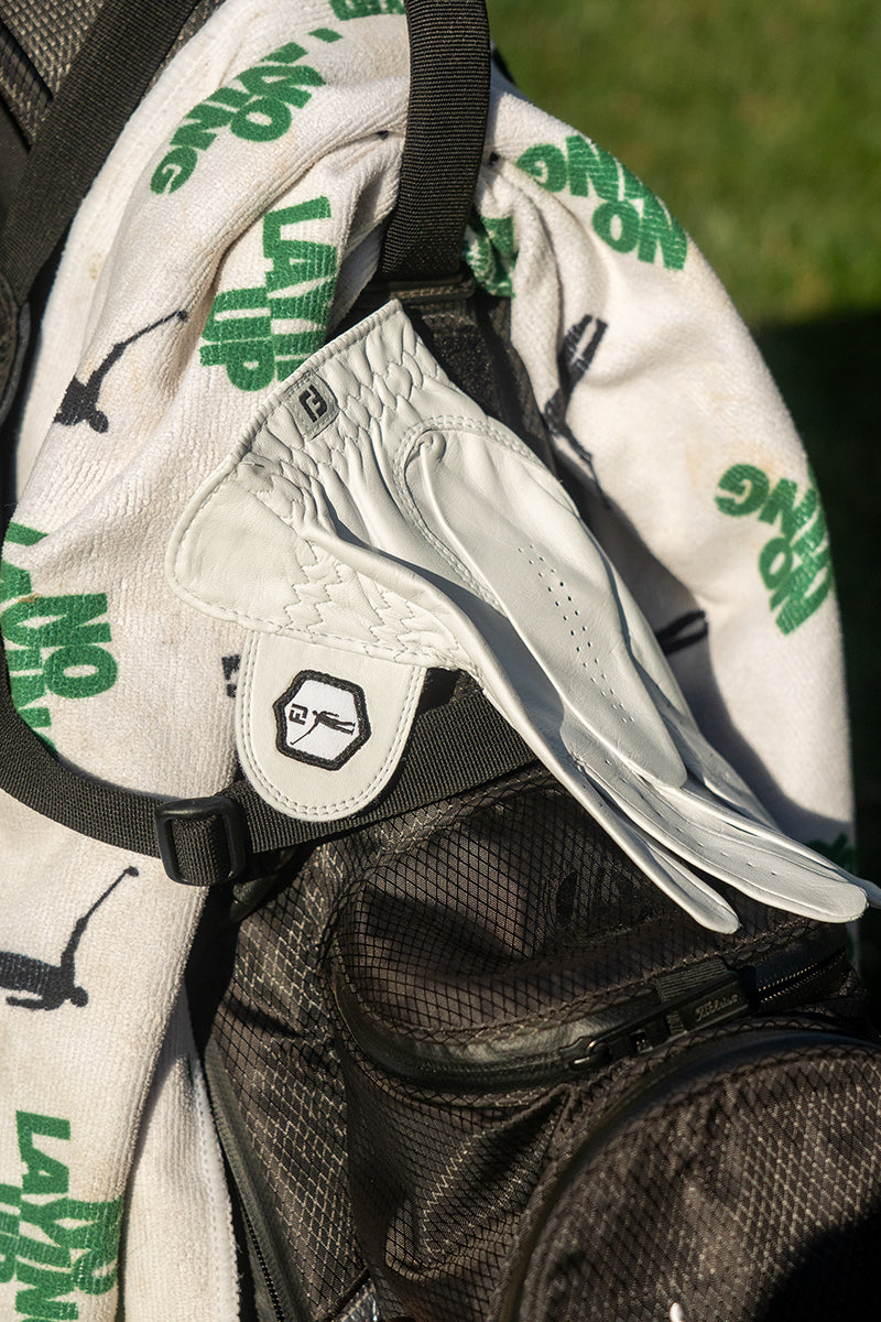 No Laying Up X FootJoy StaSof Golf Glove - Men's | Black & White Wayward Drive