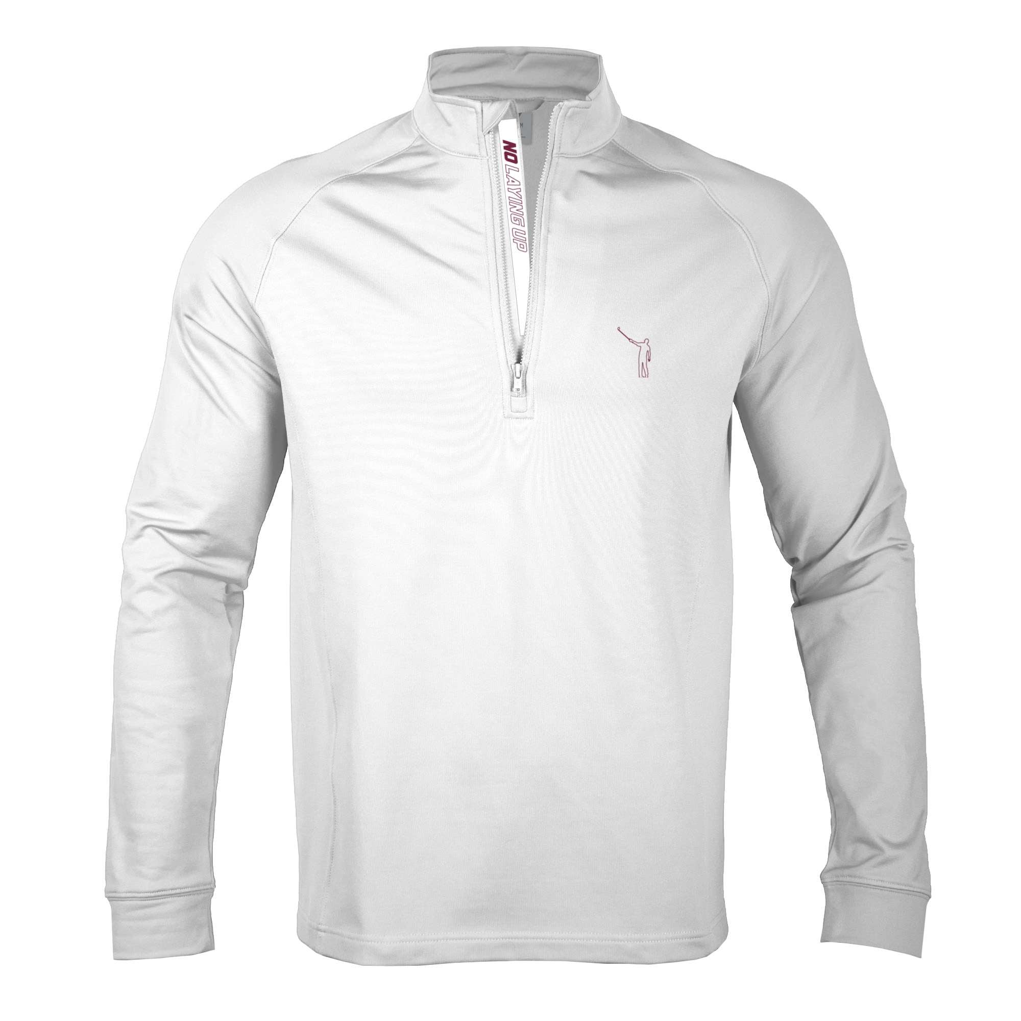 NLU x Levelwear Mid-Weight Pullover | White with Port Red Wayward Driv ...