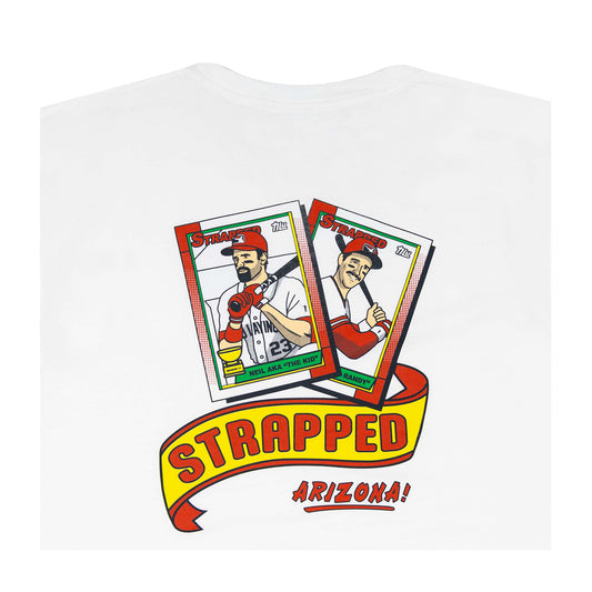Strapped Spring Training (Arizona) Baseball Card T-Shirt | White