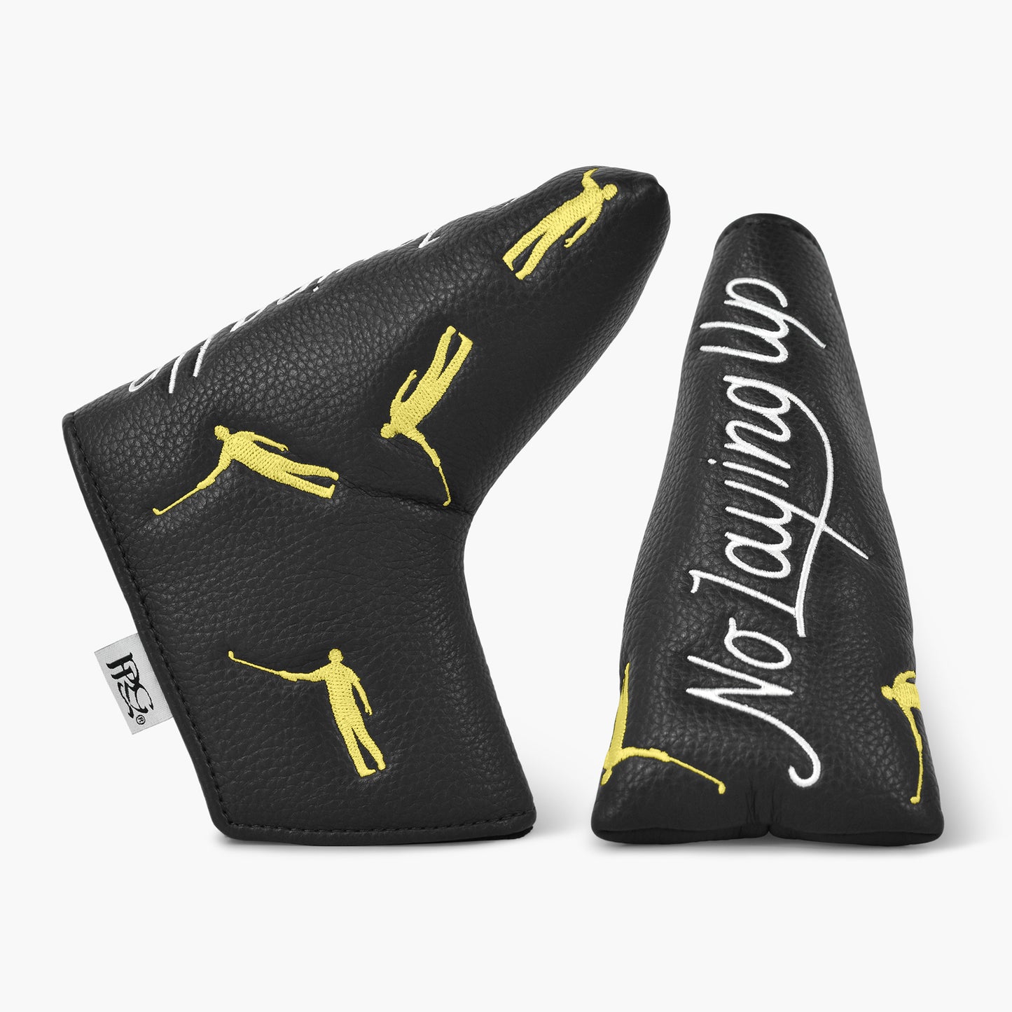 No Laying Up Blade Putter Cover | Black w/ Yellow and White