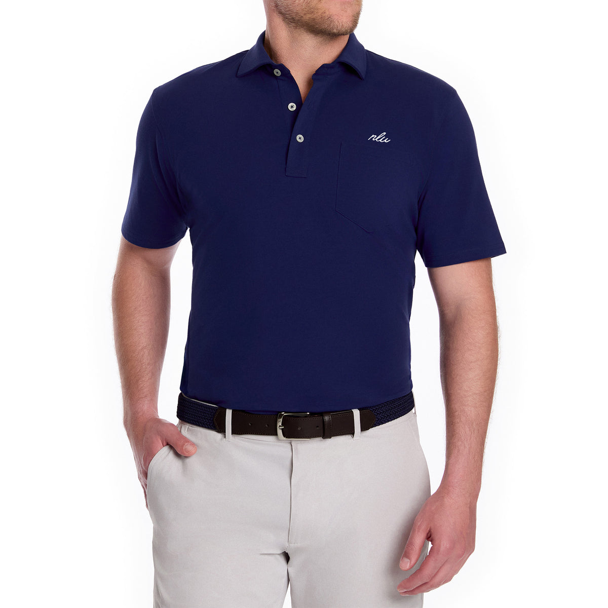 NLU x H&B Strickland Cotton Polo | Navy – No Laying Up