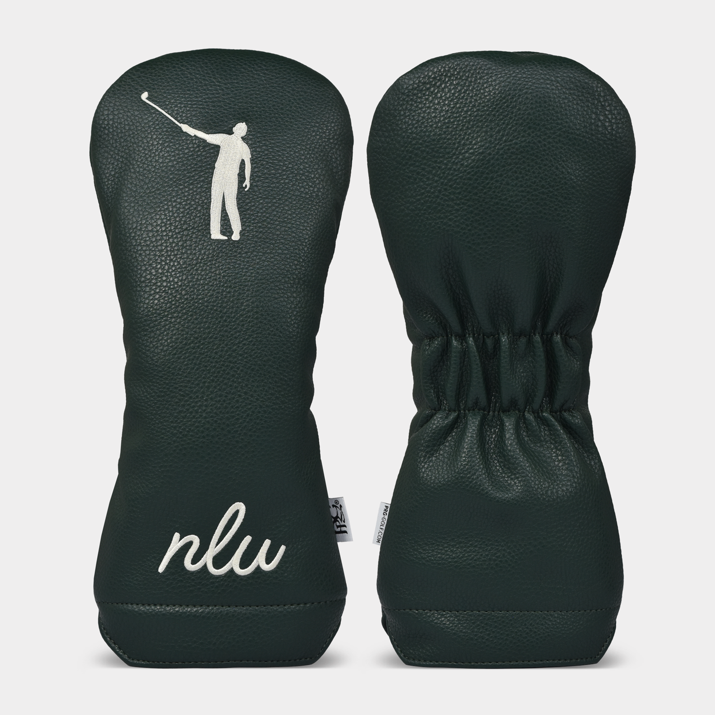 No Laying Up Vintage Wayward Drive & Script Initials Headcover | Hunter Green (choose your size)