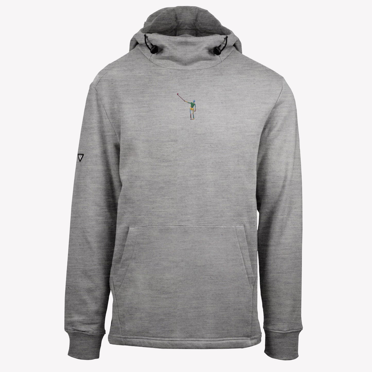 NLU + Levelwear Technical Hoodie | Grey w/ Tie Dye Skeleton
